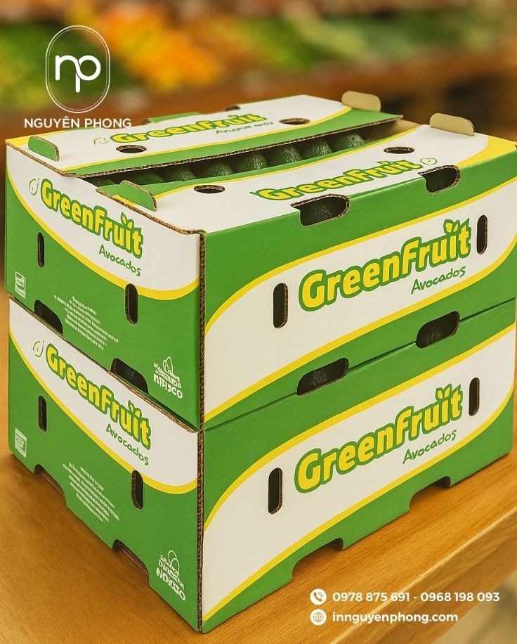 Mẫu thùng carton đựng bơ thiết kế lỗ thông hơi 